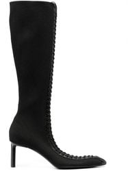 Givenchy - Knee-high 70mm Lace-up Leather Boots - Lyst