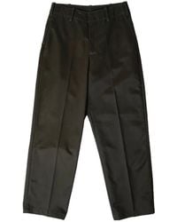 Lady White Co. - Cotton Wide-Leg Trousers - Lyst