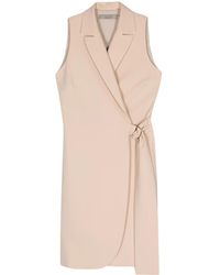 D.exterior - Crepe Wrap Midi Dress - Lyst