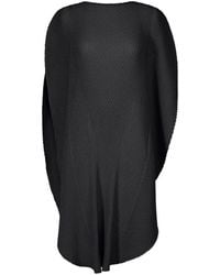 Issey Miyake - Orbicular Pleats Open-Sleeve Midi Dress - Lyst