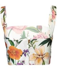 Borgo De Nor - Didi Floral-Print Crop Top - Lyst