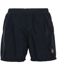 Stone Island - Costume Da Bagno Con Applicazione Compass - Lyst