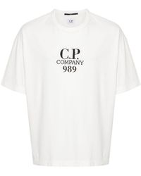 C.P. Company - T-Shirt mit Logo-Stickerei - Lyst