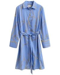 GANT - Chain-Print Belted Mini Dress - Lyst