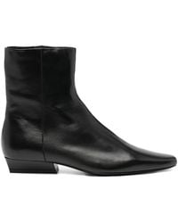 STAUD - 20Mm Wally Flat Ankle Boots - Lyst