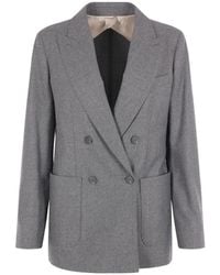 Max Mara - Blazer Met Dubbele Rij Knopen En Puntige Revers - Lyst