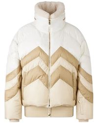 Bogner - Detachable Collar Chevron Puffer Jacket - Lyst
