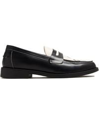Duke & Dexter - Wilde Snake-Print Leather Loafers - Lyst