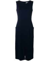 Harris Wharf London Robe mi-longue ajustée - Bleu