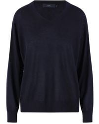 arch4 - V-Neck Ribbed Sweater - Lyst