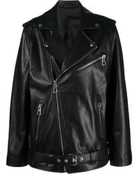 Manokhi - Leather Biker Jacket - Lyst