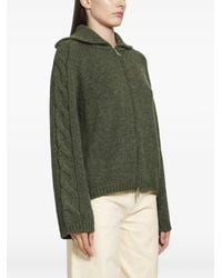 Moncler - Cable-Knit Zip-Up Cardigan - Lyst