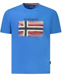 Napapijri - T-Shirt En Coton À Imprimé Graphique - Lyst