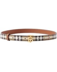 Burberry - Vintage Check Logo-buckle Belt - Lyst