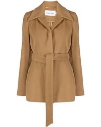 Calvin Klein - Single-Breasted Coat - Lyst