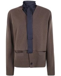Sacai - Layered Wool Cardigan - Lyst