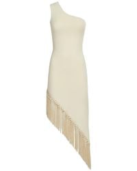 ‎Taller Marmo - Yacare Fringed One-Shoulder Dress - Lyst
