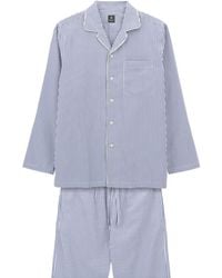 BOGGI - Pyjama En Popeline De Coton À Fines Rayures - Lyst