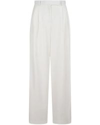 Elie Saab - Gabardine Pleated Trousers - Lyst