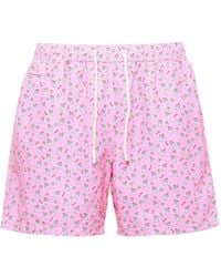 MC2 Saint Barth - Cocktail-Print Drawstring Swim Shorts - Lyst