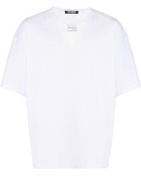 Raf Simons - Fishnet-panel Short-sleeve T-shirt - Lyst