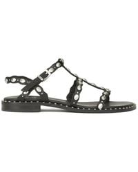 Ash - Stud-Embellished Cage Flat Sandals - Lyst