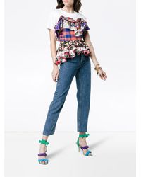 RE/DONE Hoch sitzende Cropped-Jeans - Blau