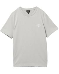 A.P.C. - T-Shirt Met Geborduurd Logo En Ronde Hals - Lyst