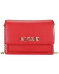 Love Moschino - Logo-Plaque Chain-Link Clutch Bag - Lyst