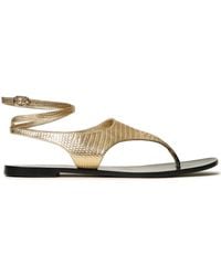 Twinset - Metallic Ankle-Strap Sandals - Lyst