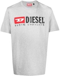 DIESEL - T-wasy-ls Grey T-shirt - Lyst