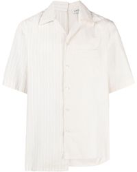 Lanvin - Mix-stripe Asymmetric Cotton Shirt - Lyst