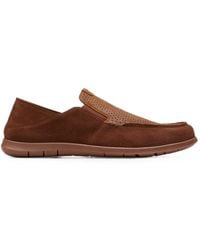 Clarks - Flexway Easy Perforated Suede Loafers - Lyst