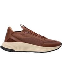 BOSS - Ttnm Evo Trainers With Knitted Uppers And Leather Trims - Lyst