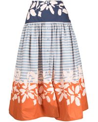 Silvia Tcherassi - Apia Floral-print Striped Skirt - Lyst