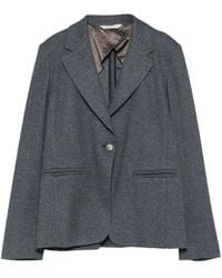 Max Mara - Houndstooth-Pattern Single-Breasted Blazer - Lyst