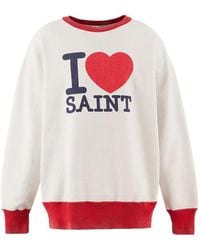 SAINT Mxxxxxx - Graphic-Print Crew-Neck Sweatshirt - Lyst