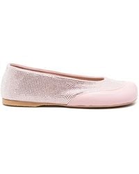JW Anderson - Crystal-Embellished Ballet Flats - Lyst