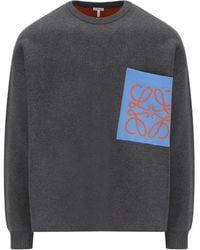 Loewe - Pullover mit aufgesetzter Tasche - Lyst