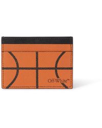 Off-White c/o Virgil Abloh - Porte-cartes en cuir simple basketball - Lyst