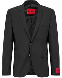 HUGO - Sakko Mit Fallendem Revers - Lyst
