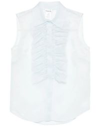P.A.R.O.S.H. - Blouse Sans Manches À Volants - Lyst