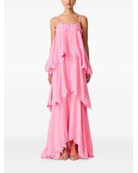 Elliatt - Lace-Trim Tiered Maxi Dress - Lyst