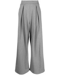 GIUSEPPE DI MORABITO - Inverted-pleat Cotton Wide-leg Trousers - Lyst