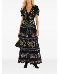 FARM Rio - Natalia Floral-Print Tiered Maxi Dress - Lyst