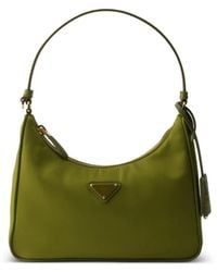 Prada - Bolso shopper Re-Edition mini con logo triangular 2005 - Lyst