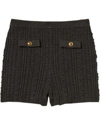 Twinset - Knit Shorts With Metal Buttons - Lyst