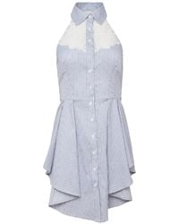 Fleur du Mal - Lace-Cutout Halter-Neck Mini Dress - Lyst