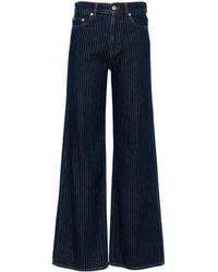 KENZO - Ayame Striped Straight-Leg Jeans - Lyst