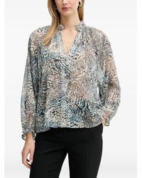 Morgan - V-Neck Printed Top - Lyst